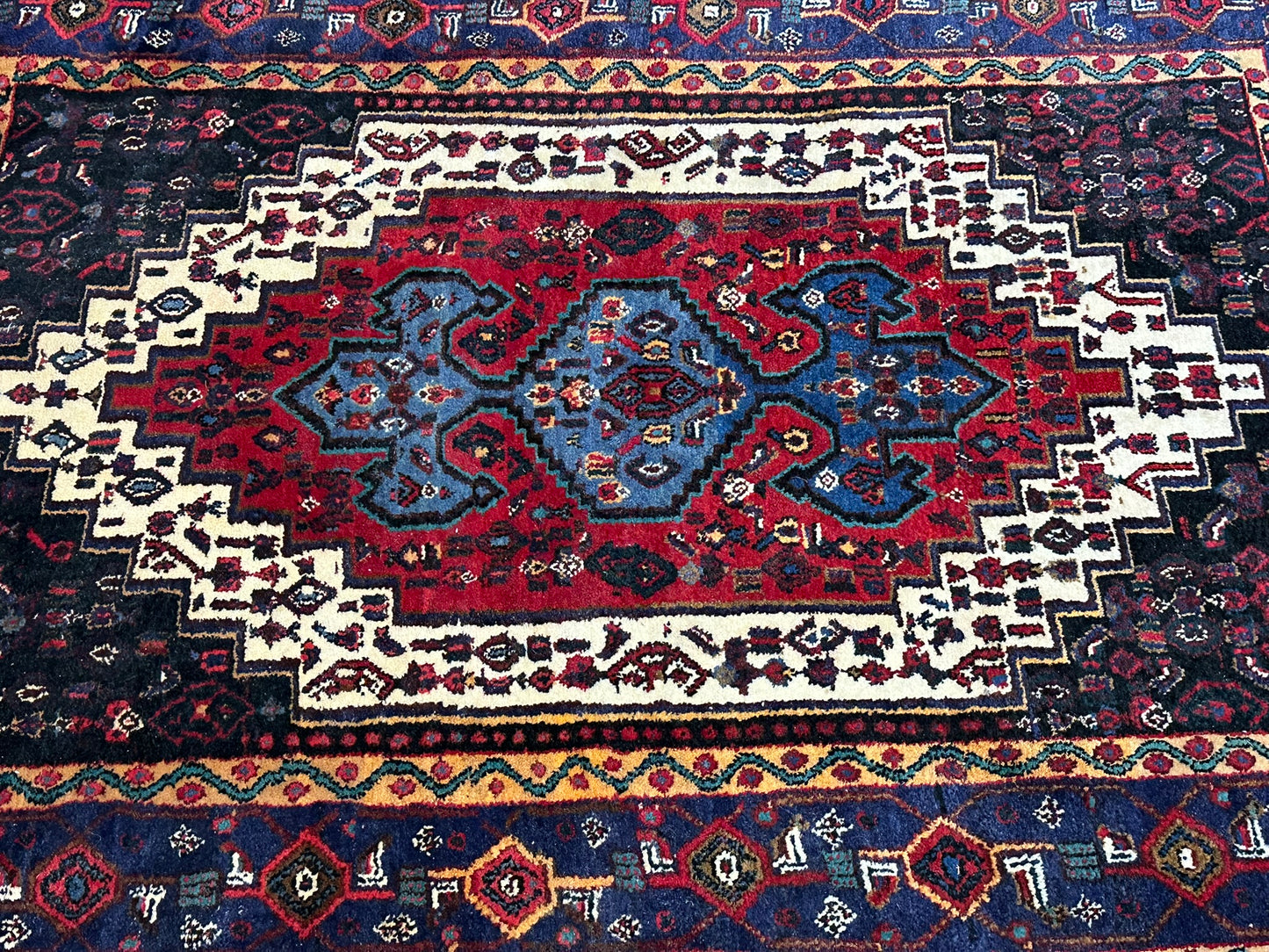 Orientteppich handgeknüpft Senneh Bidjar semi-antik 160x115 cm