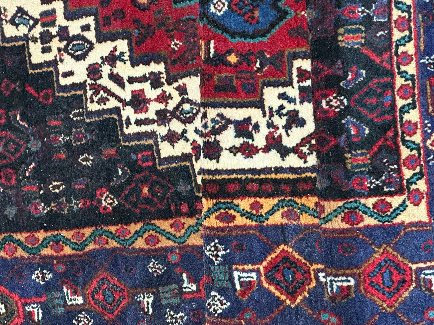 Orientteppich handgeknüpft Senneh Bidjar semi-antik 160x115 cm