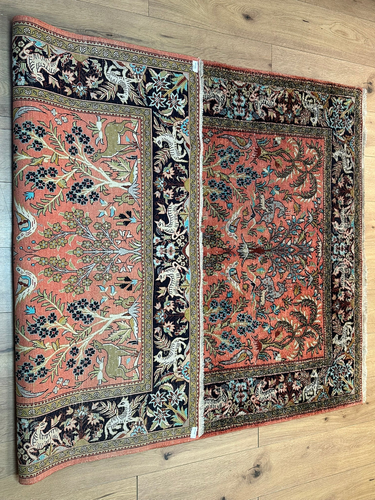 Orientteppich handgeknüpft Ghom 210x136 cm