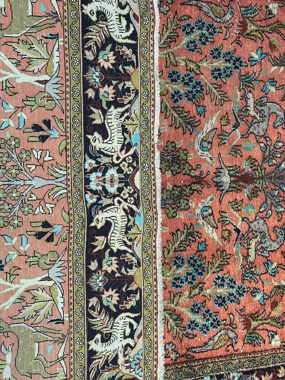Orientteppich handgeknüpft Ghom 210x136 cm