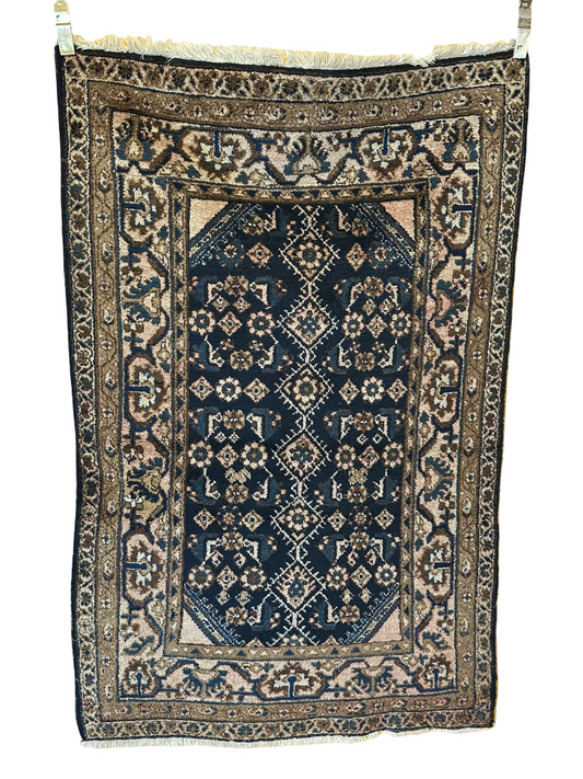 Antik Orientteppich handgeknüpft Malayer Naturfarben 165x105 cm