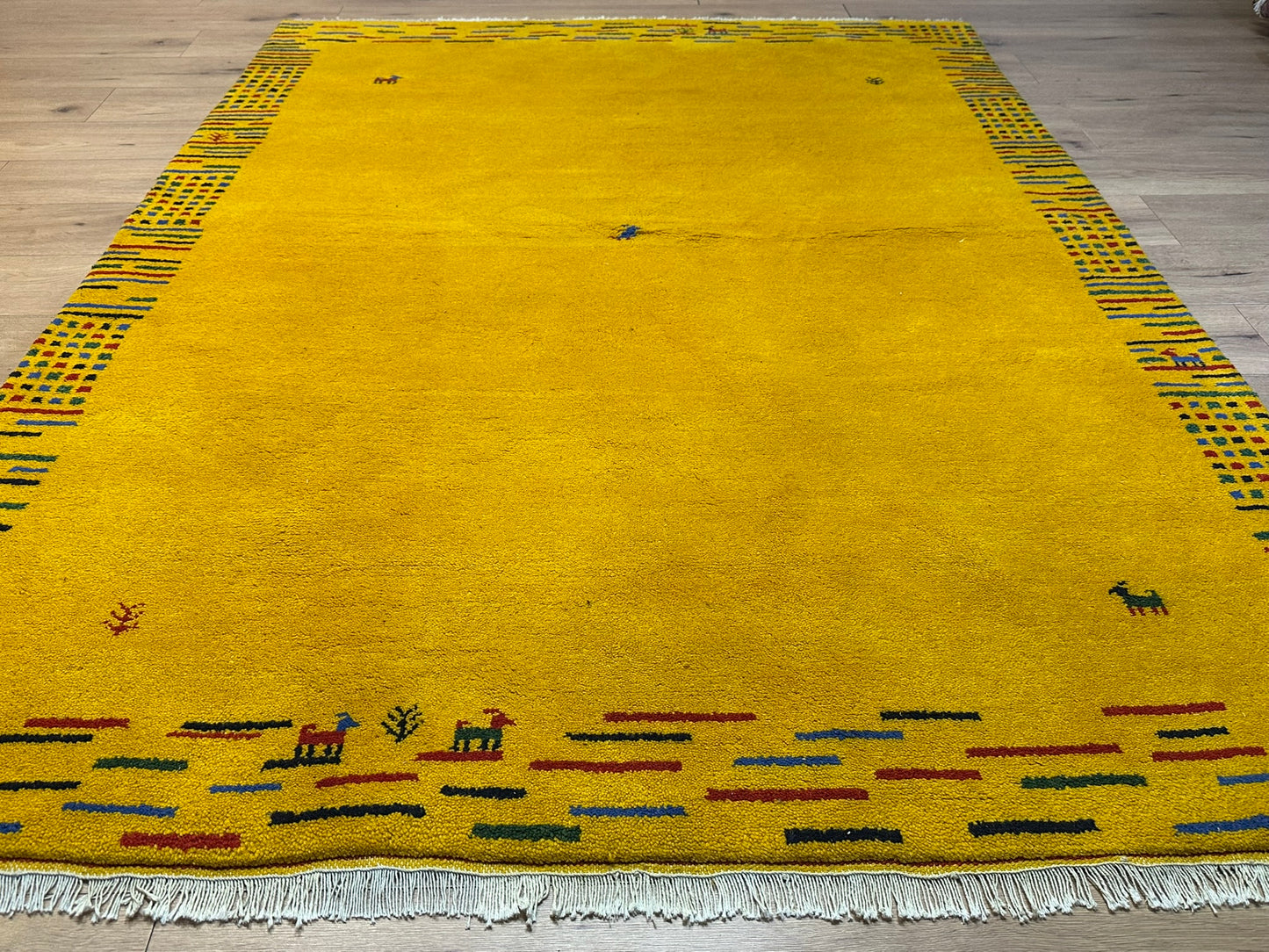 Orientteppich handgeknüpft Indian Gabbeh 235x170 cm