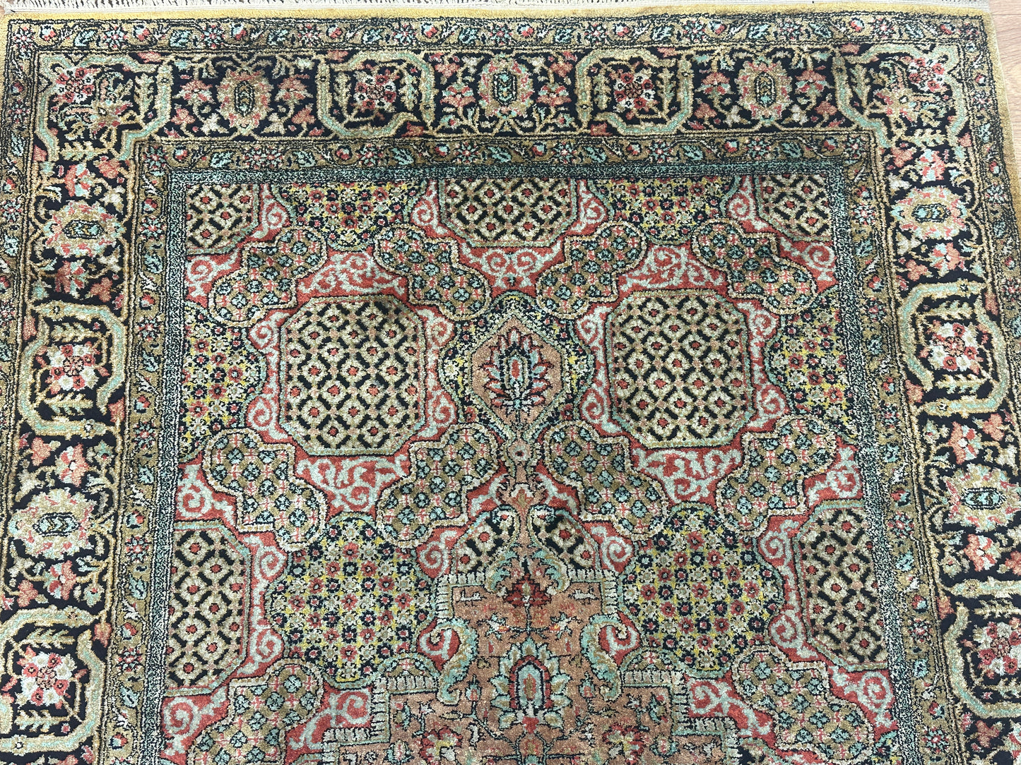 Handgeknüpfter Perser Orientteppich  Ghom Seidenteppich 160x105cm