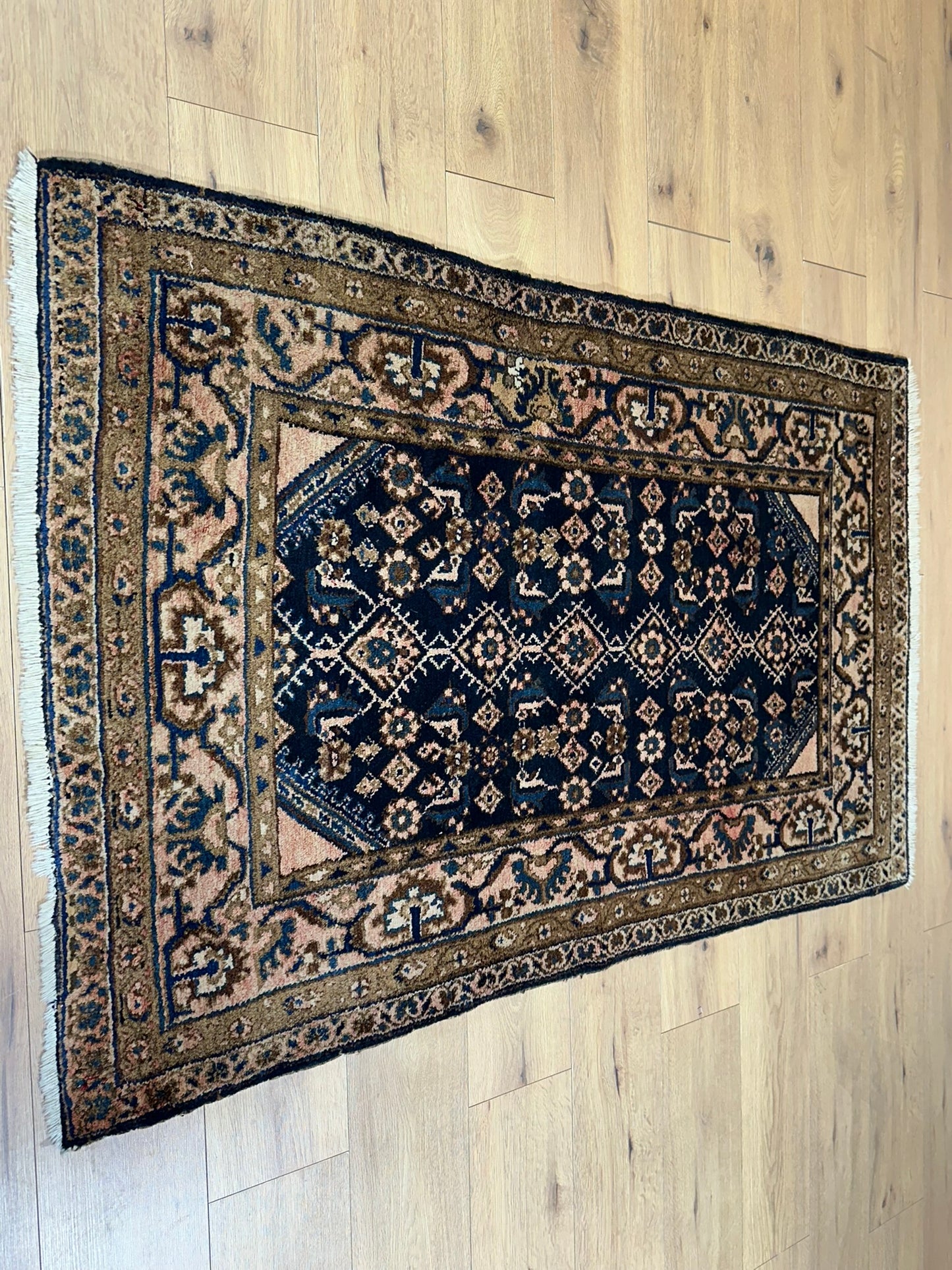 Antik Orientteppich handgeknüpft Malayer Naturfarben 165x105 cm