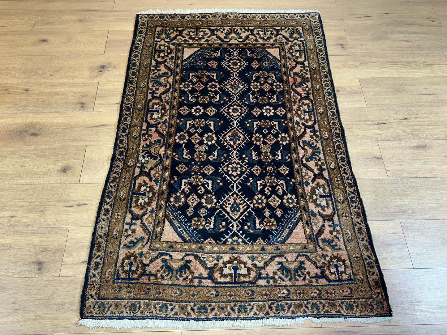Antik Orientteppich handgeknüpft Malayer Naturfarben 165x105 cm