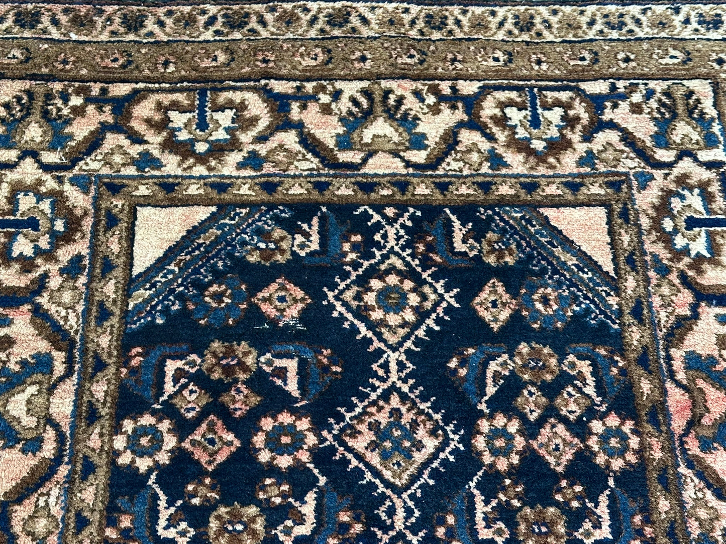 Antik Orientteppich handgeknüpft Malayer Naturfarben 165x105 cm