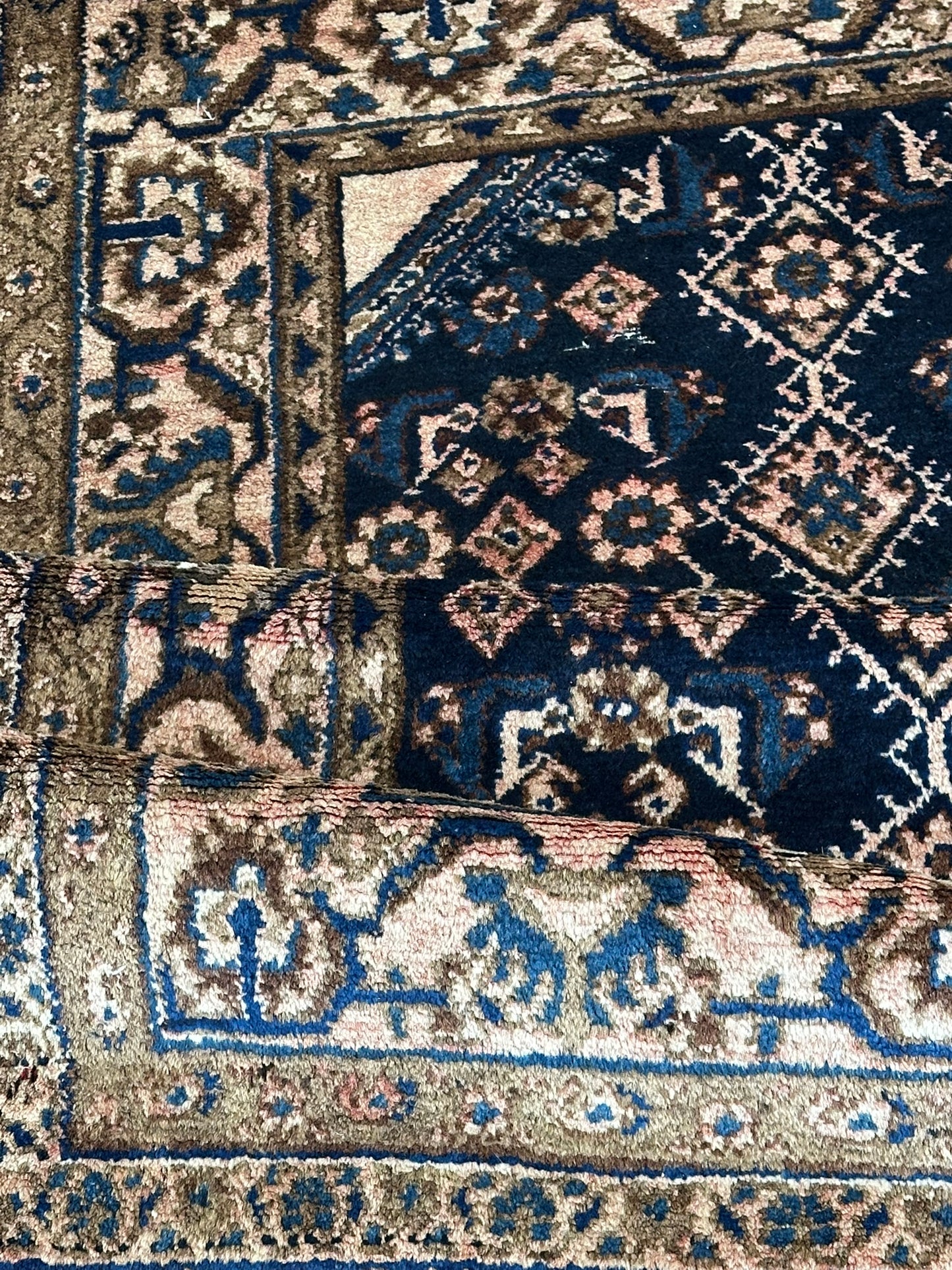 Antik Orientteppich handgeknüpft Malayer Naturfarben 165x105 cm