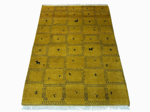 Orientteppich handgeknüpft Indian Gabbeh 180x125 cm