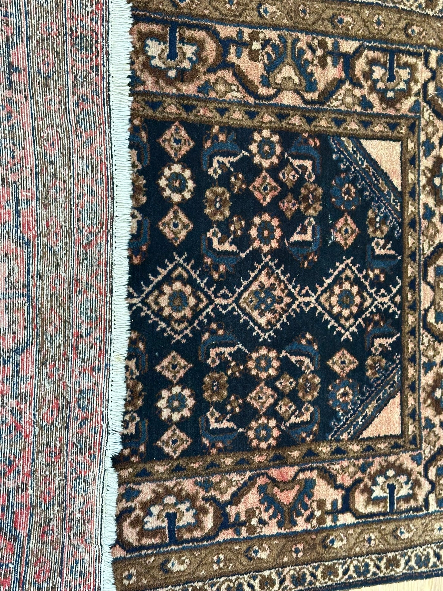 Antik Orientteppich handgeknüpft Malayer Naturfarben 165x105 cm