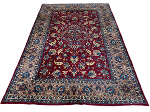 Orientteppich handgeknüpft Isfahan Korkwolle 300x200 cm