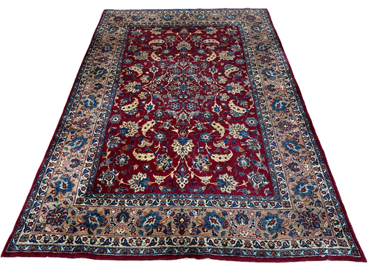 Orientteppich handgeknüpft Isfahan Korkwolle 300x200 cm