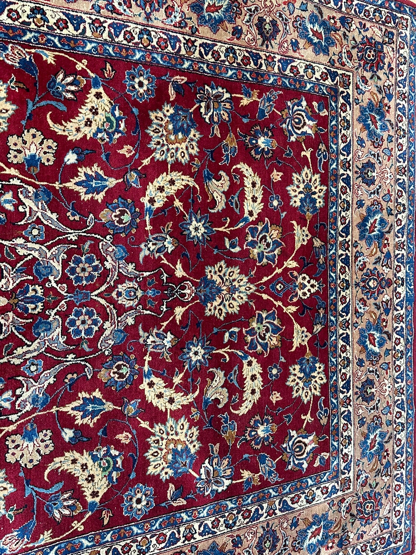 Orientteppich handgeknüpft Isfahan Korkwolle 300x200 cm
