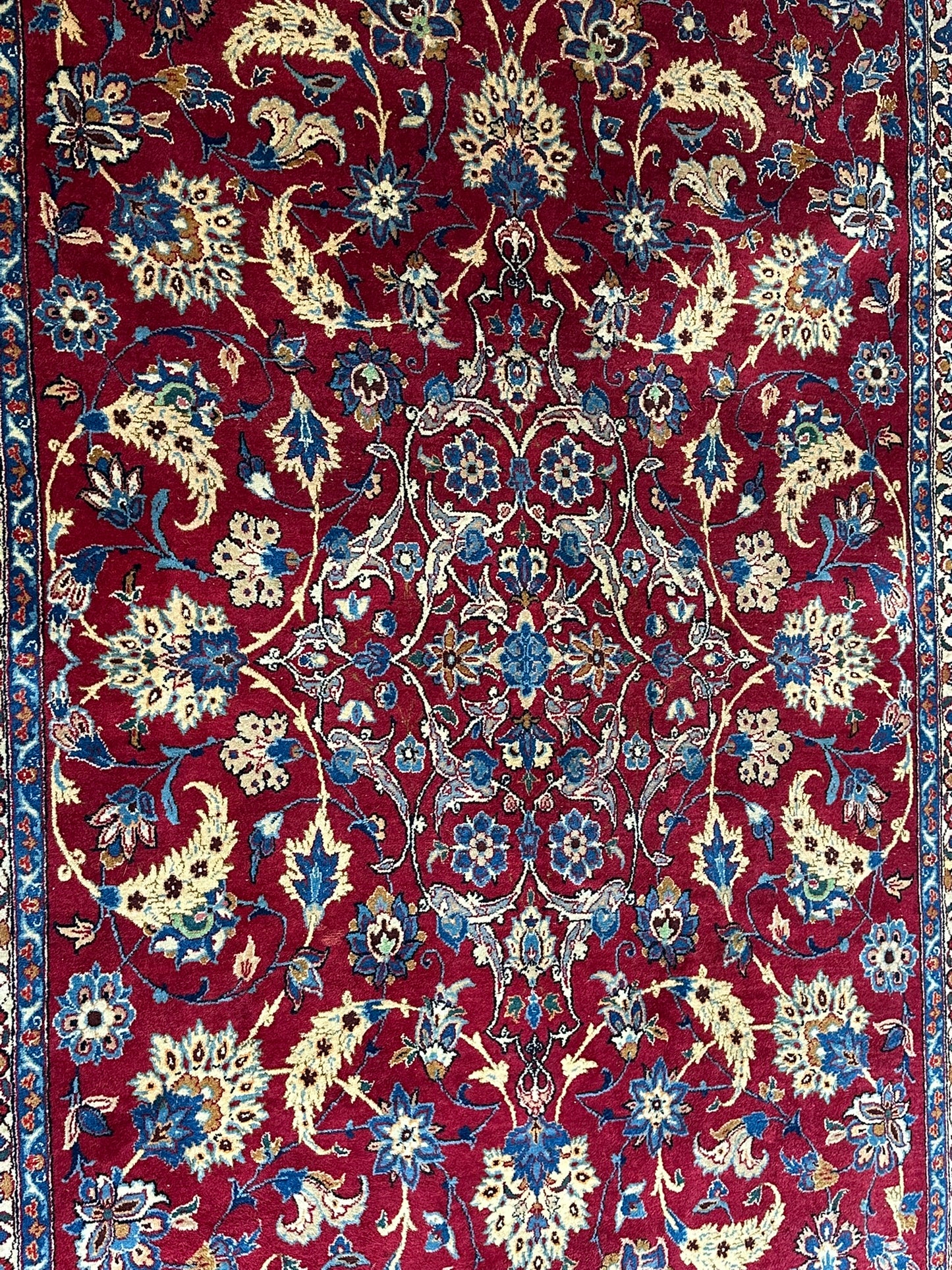 Orientteppich handgeknüpft Isfahan Korkwolle 300x200 cm