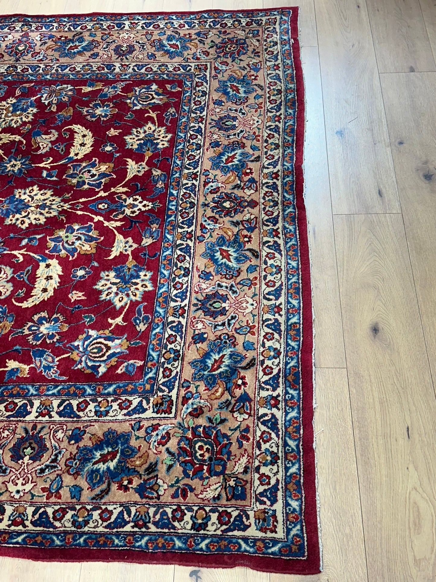 Orientteppich handgeknüpft Isfahan Korkwolle 300x200 cm