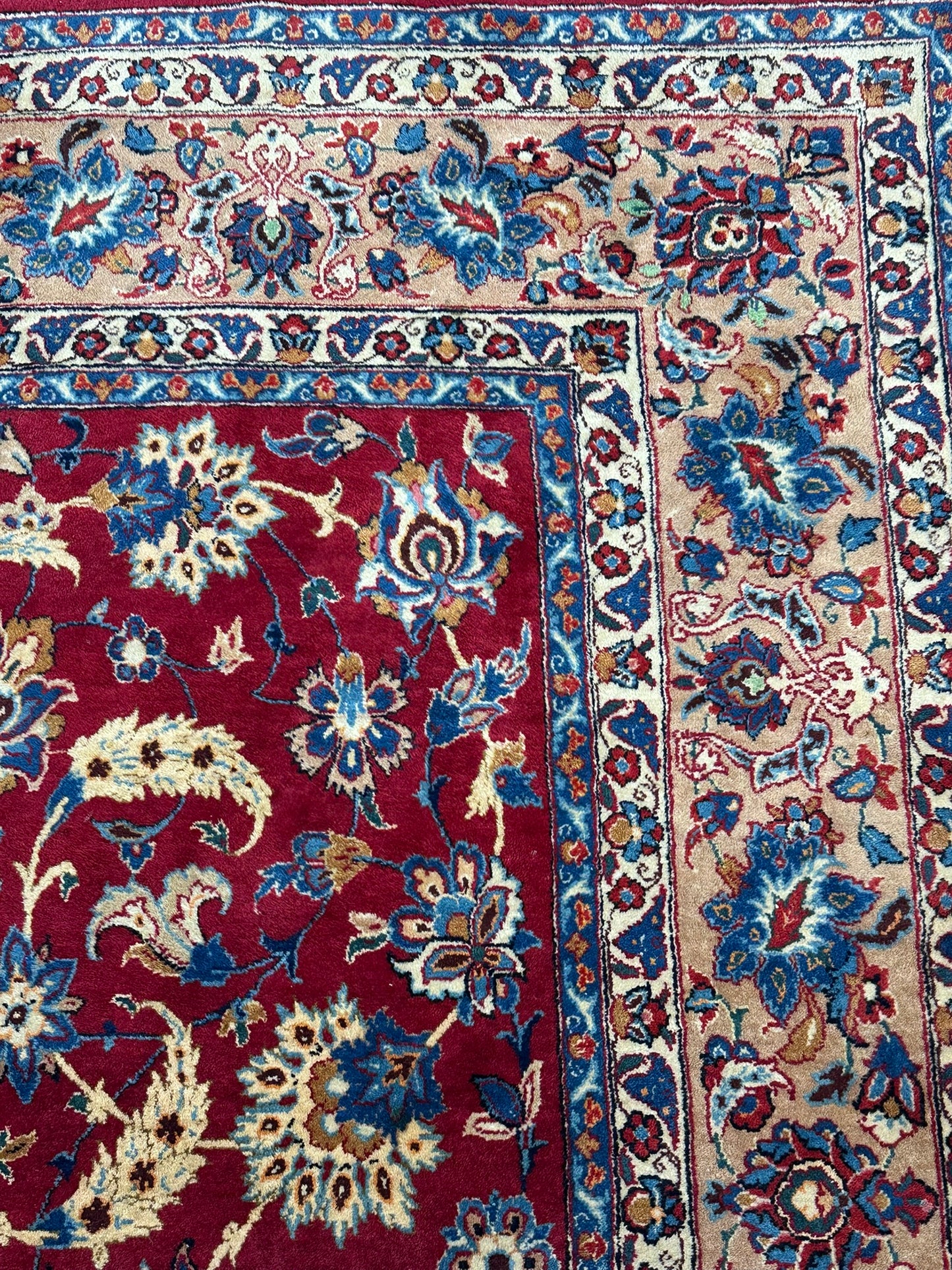 Orientteppich handgeknüpft Isfahan Korkwolle 300x200 cm