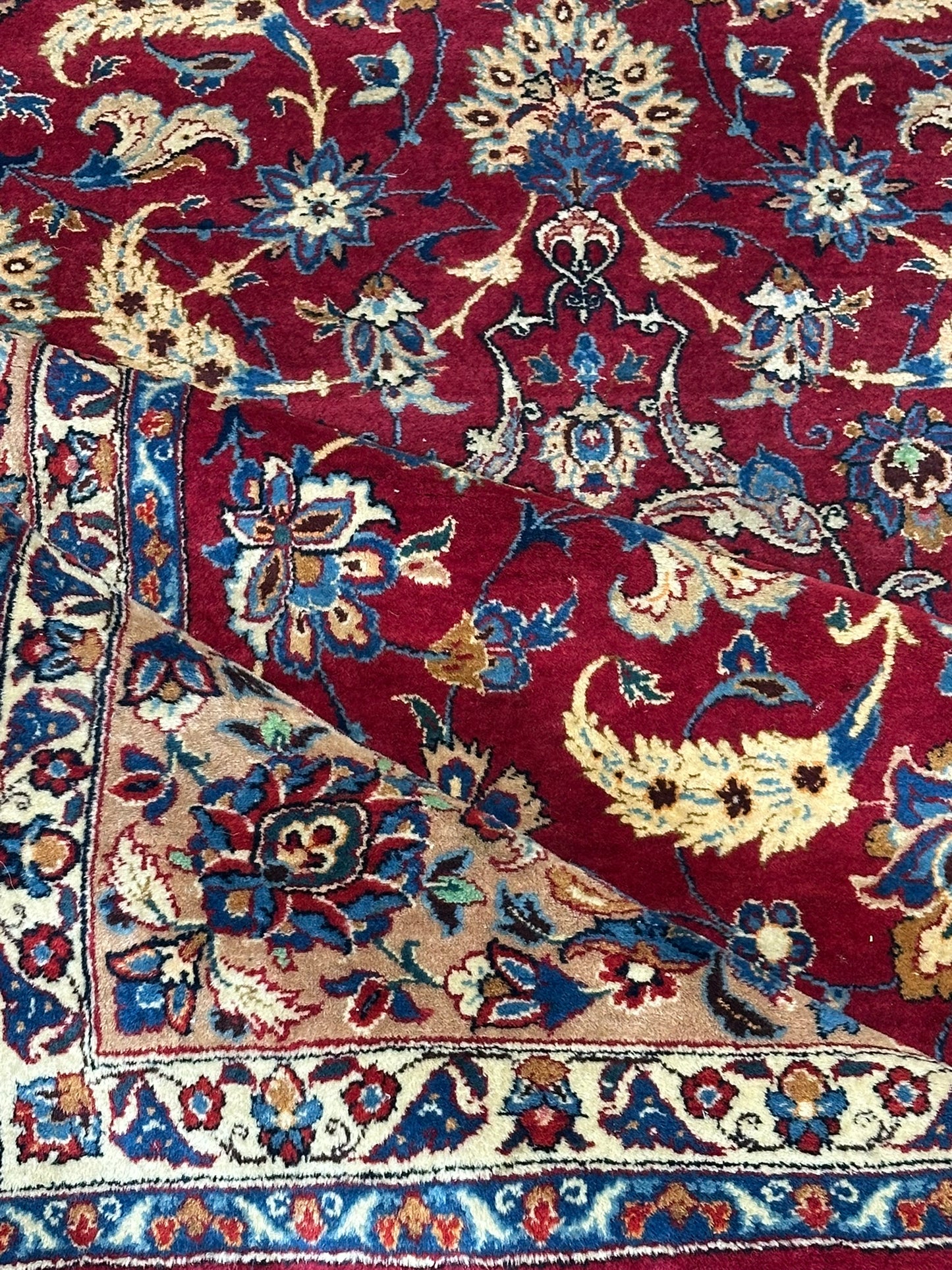 Orientteppich handgeknüpft Isfahan Korkwolle 300x200 cm