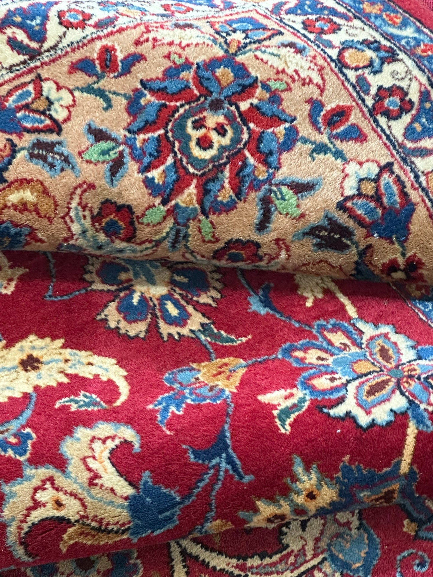 Orientteppich handgeknüpft Isfahan Korkwolle 300x200 cm