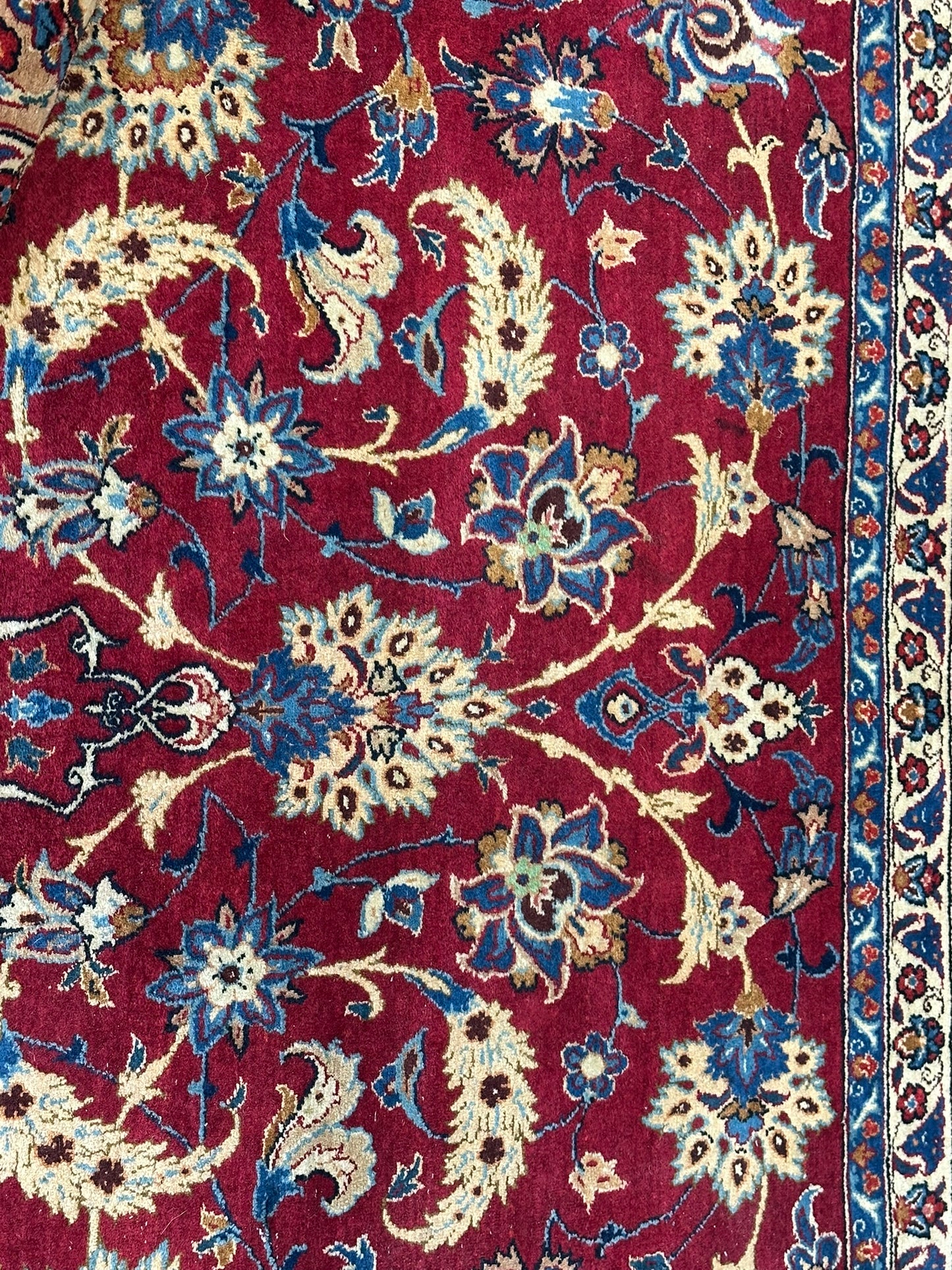 Orientteppich handgeknüpft Isfahan Korkwolle 300x200 cm