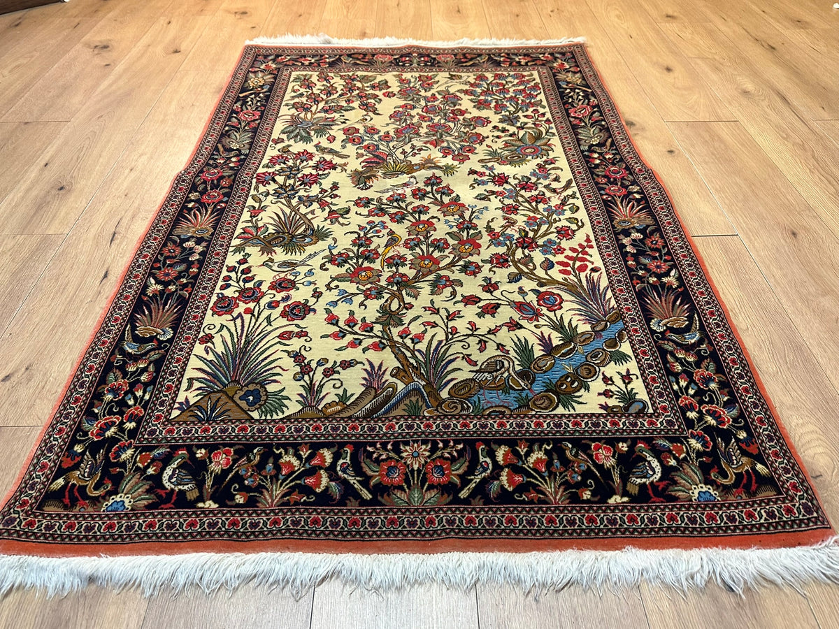Orientteppich handgeknüpft Ghom Motiv 170x110 cm