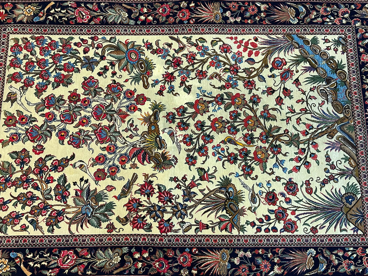 Orientteppich handgeknüpft Ghom Motiv 170x110 cm