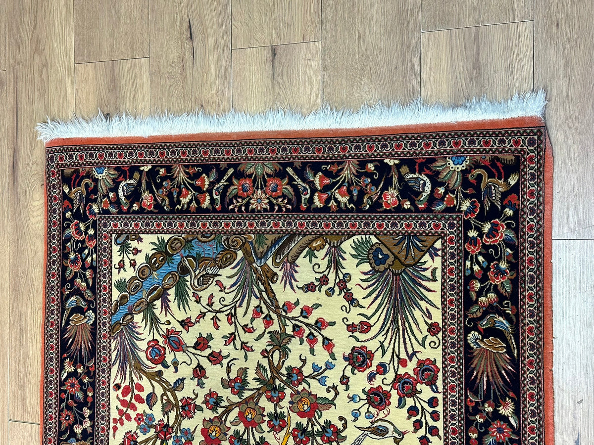 Orientteppich handgeknüpft Ghom Motiv 170x110 cm