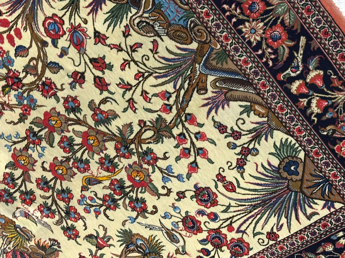 Orientteppich handgeknüpft Ghom Motiv 170x110 cm