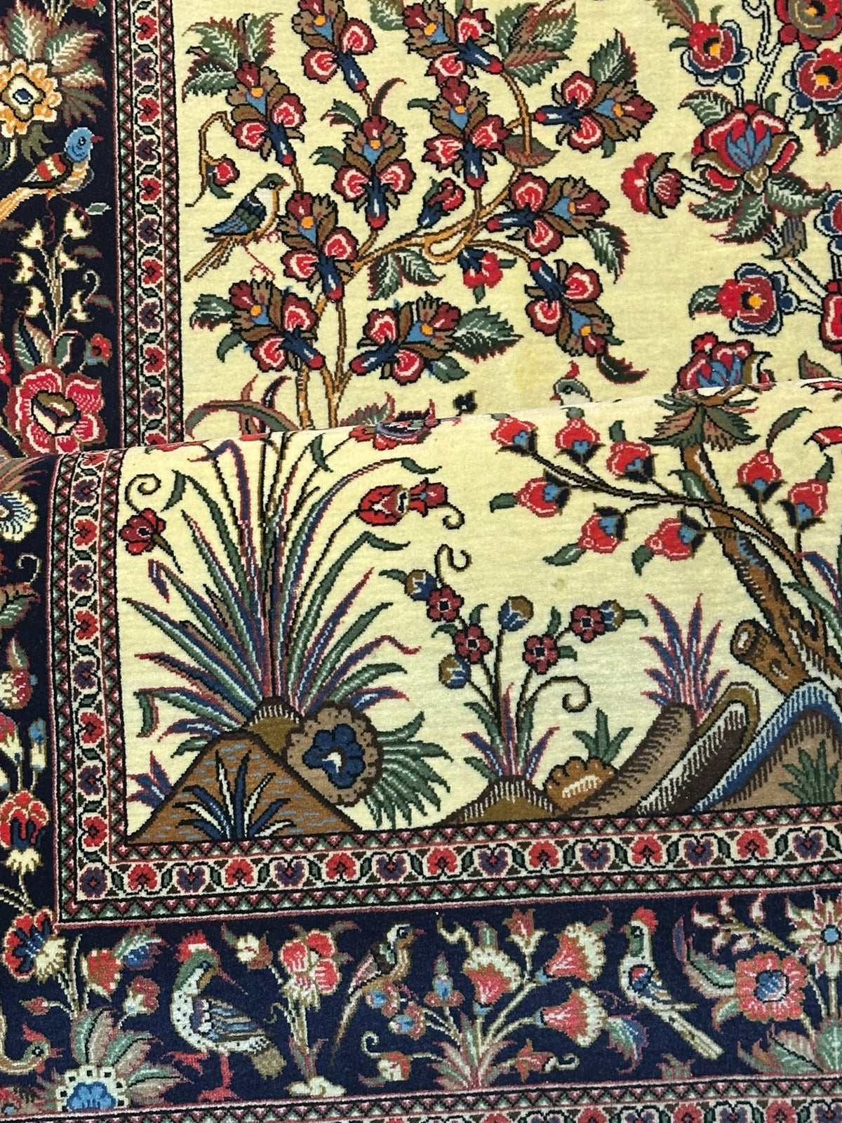 Orientteppich handgeknüpft Ghom Motiv 170x110 cm