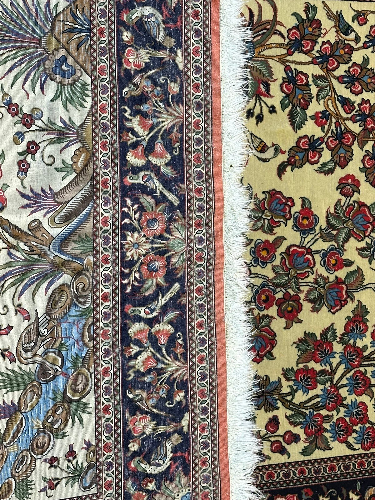 Orientteppich handgeknüpft Ghom Motiv 170x110 cm