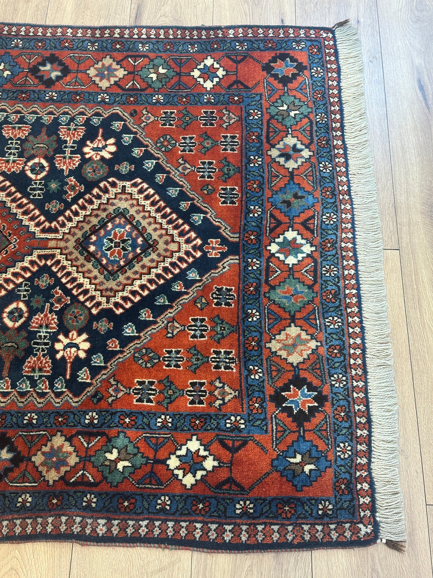 Handgeknüpfter Perser Orientteppich Gaschgai Wolle auf Wolle 160x95cm