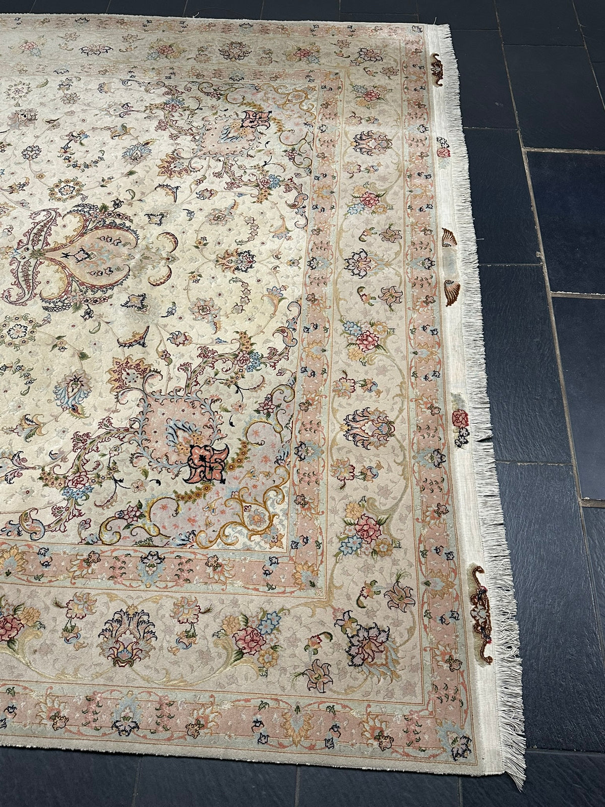 Orientteppich handgeknüpft Täbriz 355x255 cm