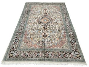 Orientteppich handgeknüpft Kaschmir Seide 305x201 cm