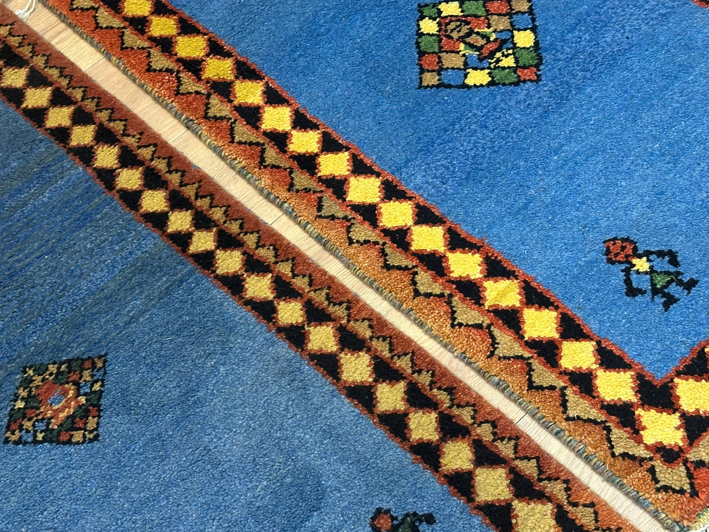 Orientteppich handgeknüpft Indian Gabbeh Paar 120x63 cm