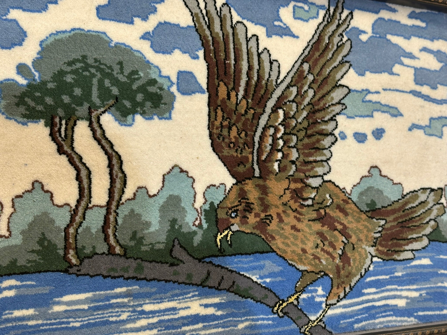 Orientteppich handgeknüpft Täbriz Bildteppich 71x51