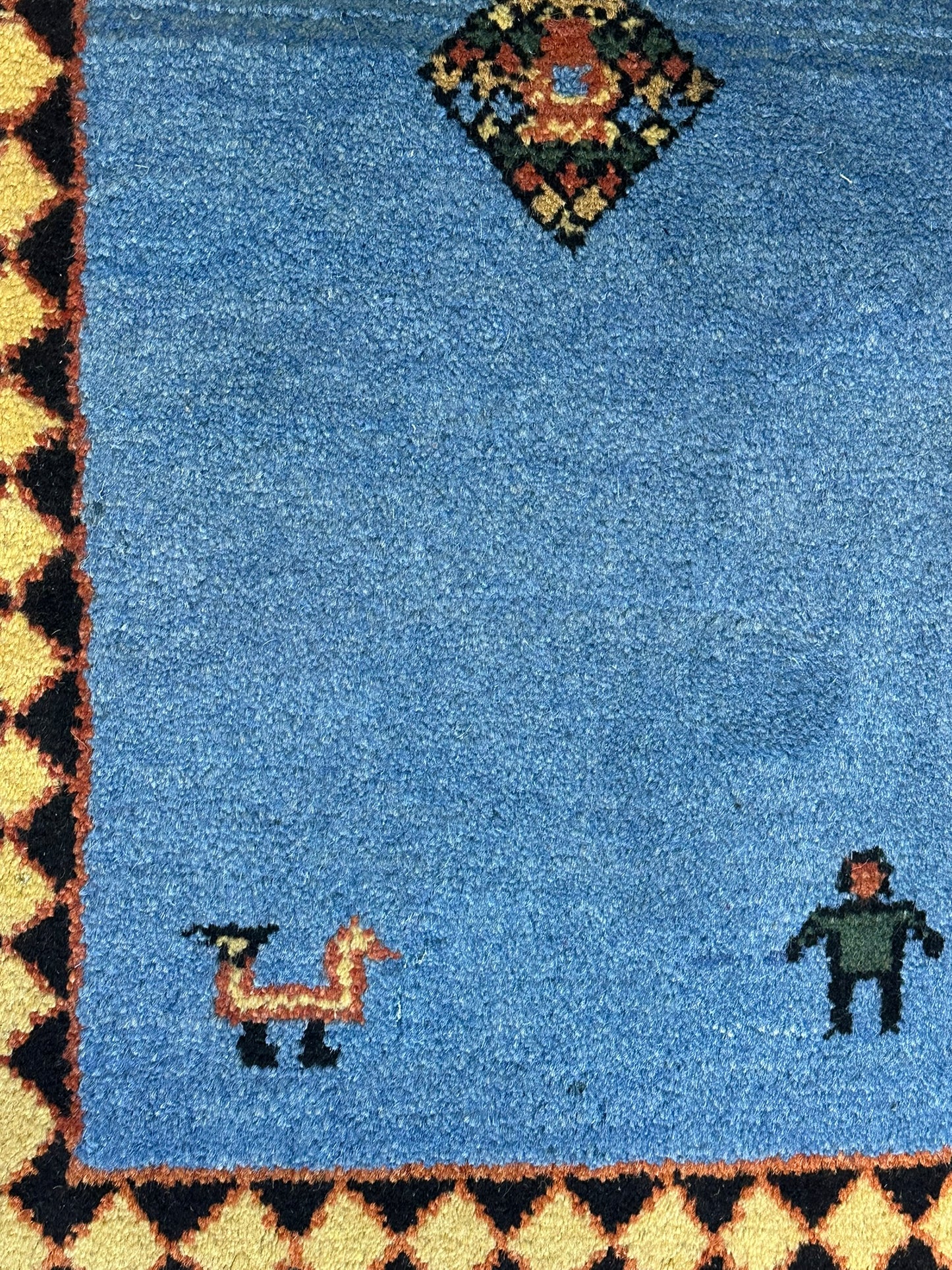 Orientteppich handgeknüpft Indian Gabbeh Paar 120x63 cm