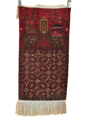 Orientteppich handgeknüpft Mauri Gebetsteppich 105x55 cm