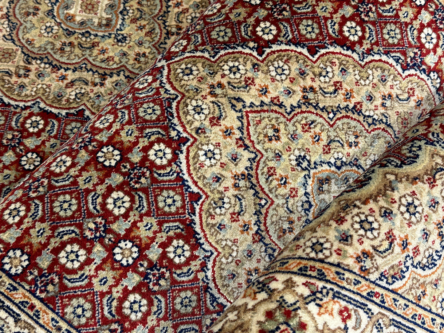 Handgeknüpfter Perser Orientteppich Täbriz 50er mit Seide 245x81 cm