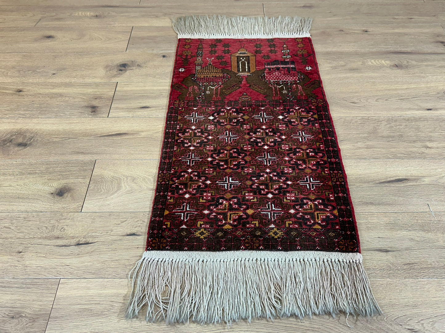 Orientteppich handgeknüpft Mauri Gebetsteppich 105x55 cm