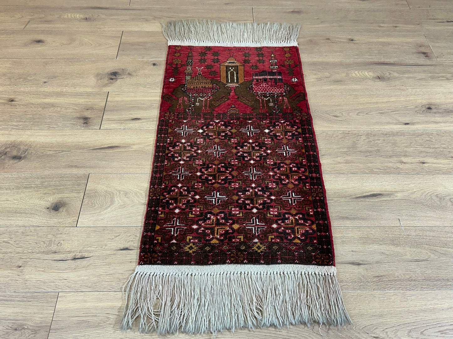 Orientteppich handgeknüpft Mauri Gebetsteppich 105x55 cm