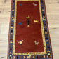 Orientteppich handgeknüpft Indian Gabbeh 120x65 cm