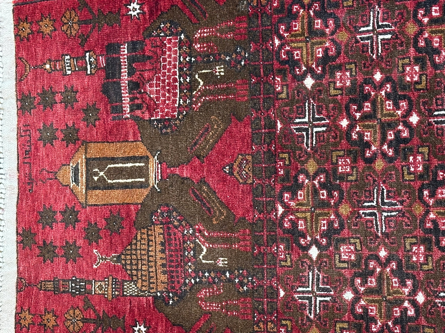 Orientteppich handgeknüpft Mauri Gebetsteppich 105x55 cm
