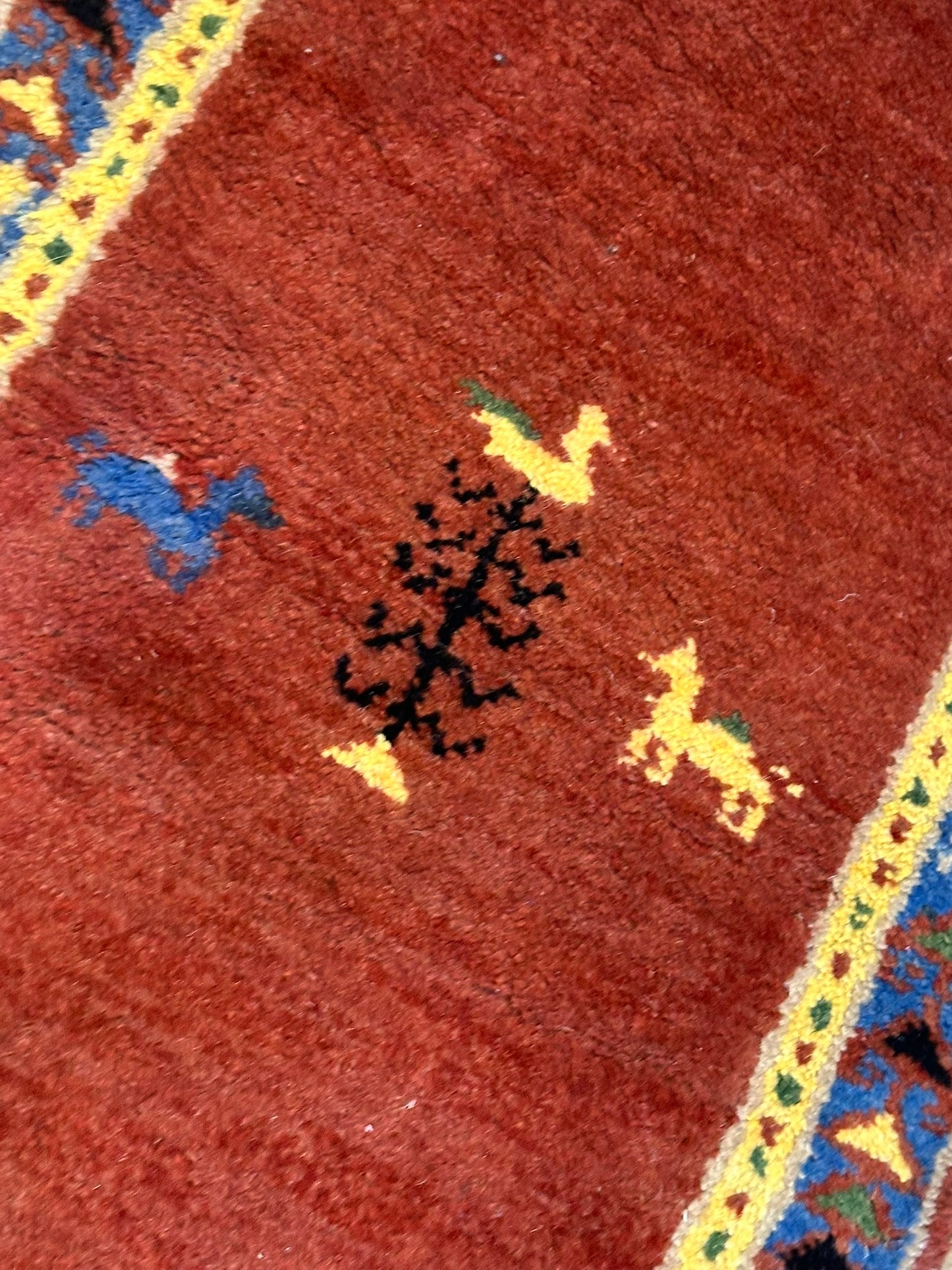 Orientteppich handgeknüpft Indian Gabbeh 120x65 cm
