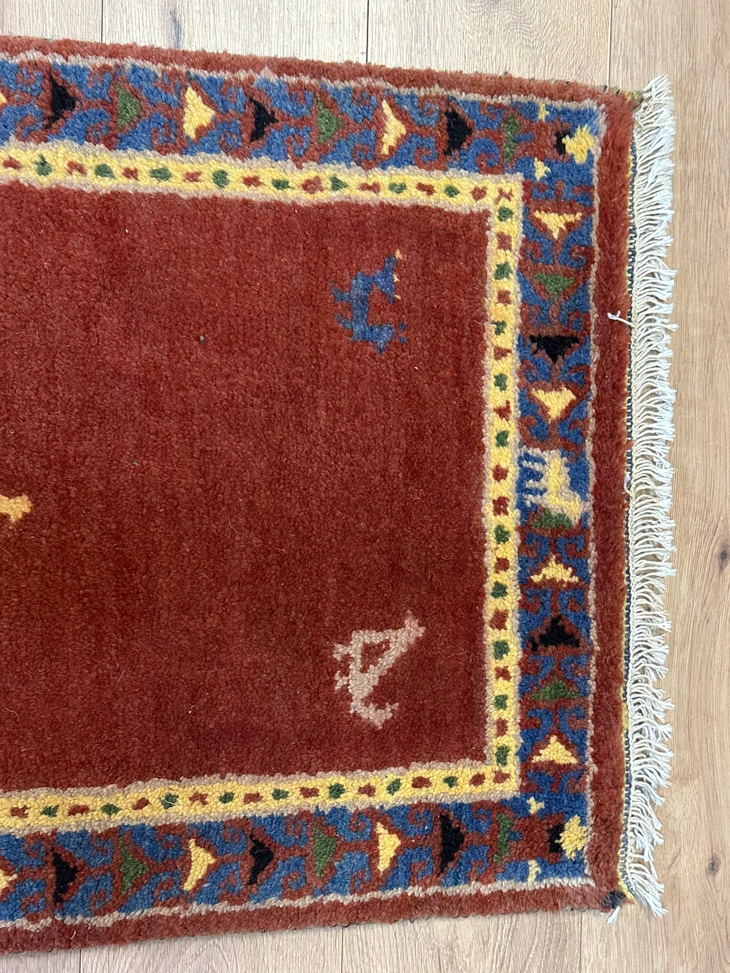 Orientteppich handgeknüpft Indian Gabbeh 120x65 cm