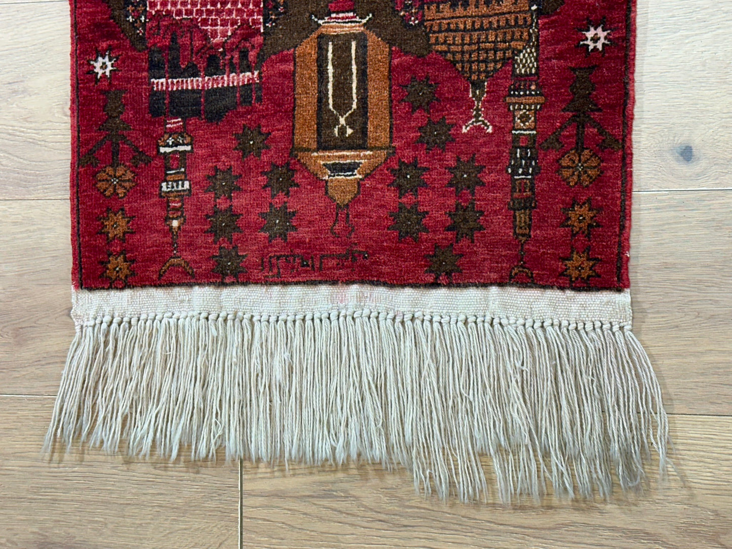 Orientteppich handgeknüpft Mauri Gebetsteppich 105x55 cm