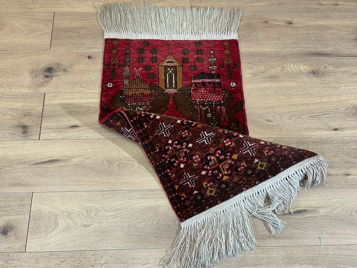 Orientteppich handgeknüpft Mauri Gebetsteppich 105x55 cm