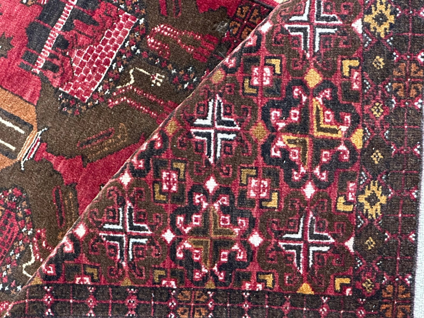 Orientteppich handgeknüpft Mauri Gebetsteppich 105x55 cm