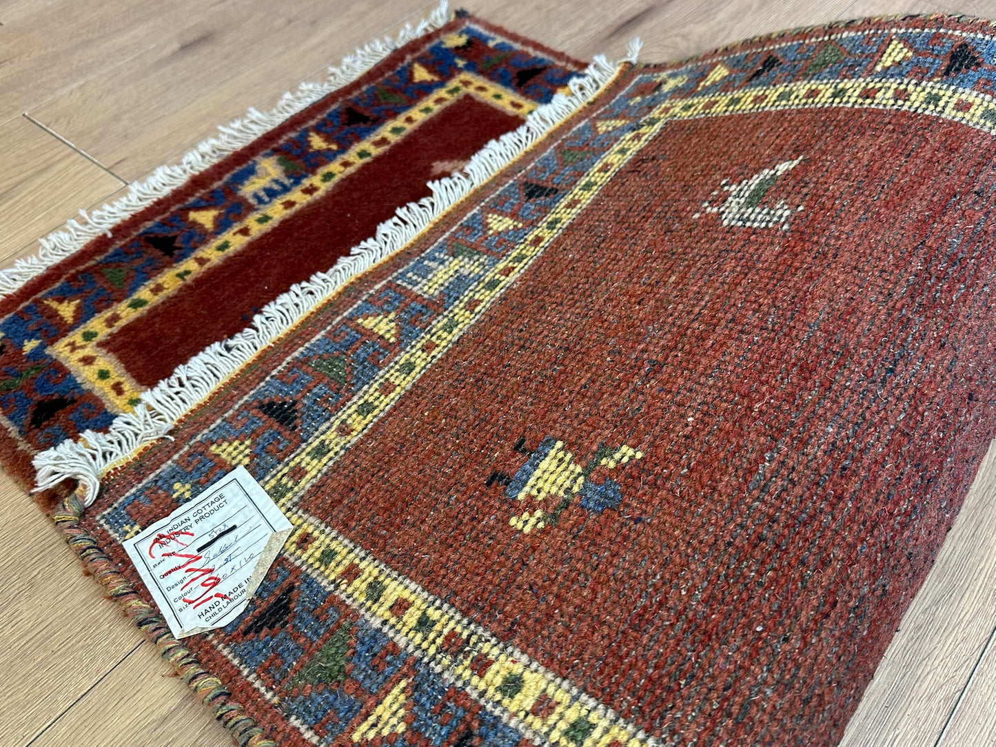 Orientteppich handgeknüpft Indian Gabbeh 120x65 cm