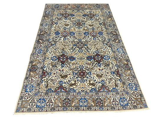 Orientteppich handgeknüpft Nain mit Seide 270x170 cm