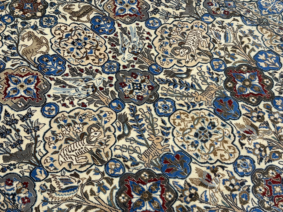 Orientteppich handgeknüpft Nain mit Seide 270x170 cm