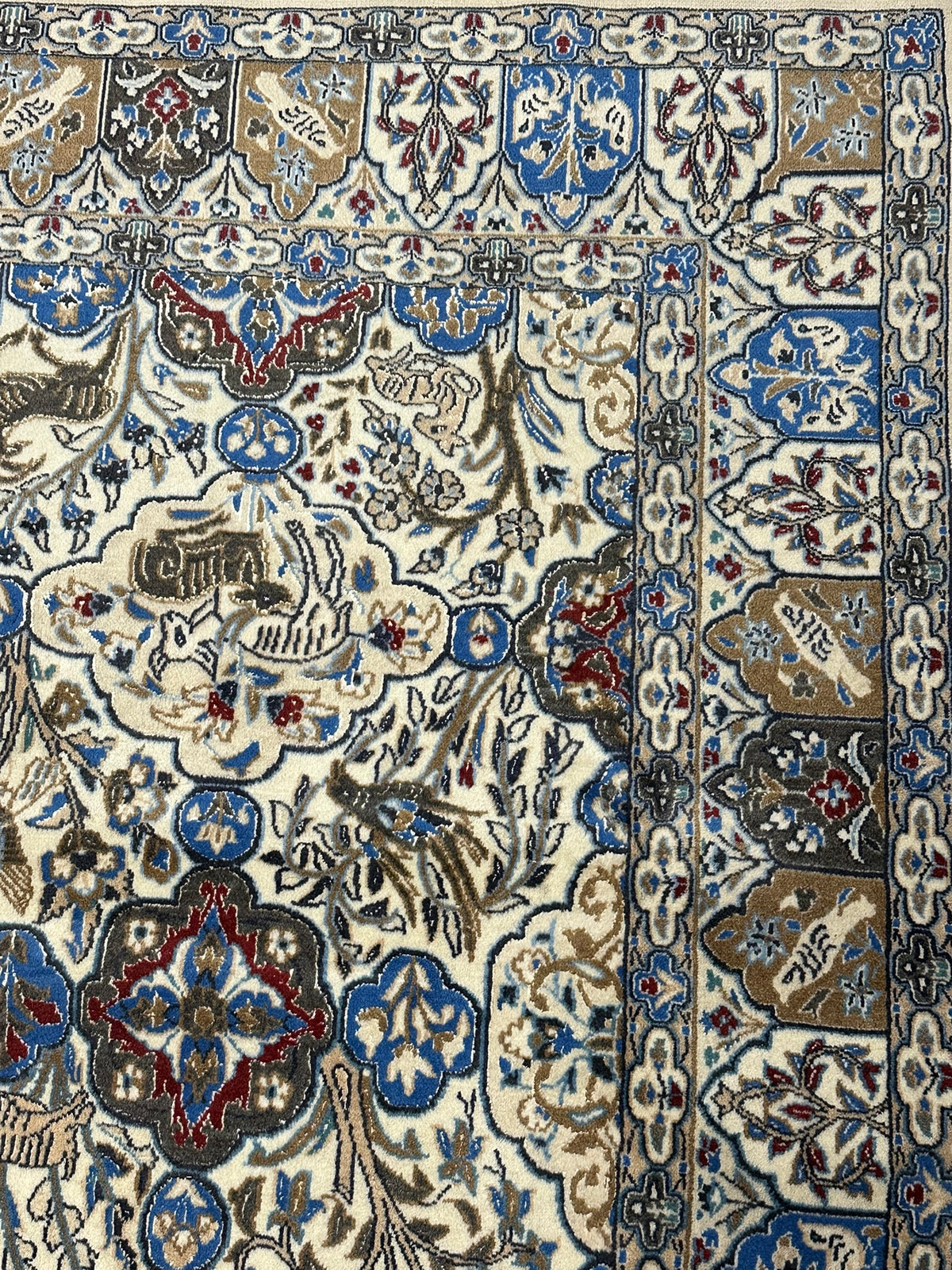 Orientteppich handgeknüpft Nain mit Seide 270x170 cm