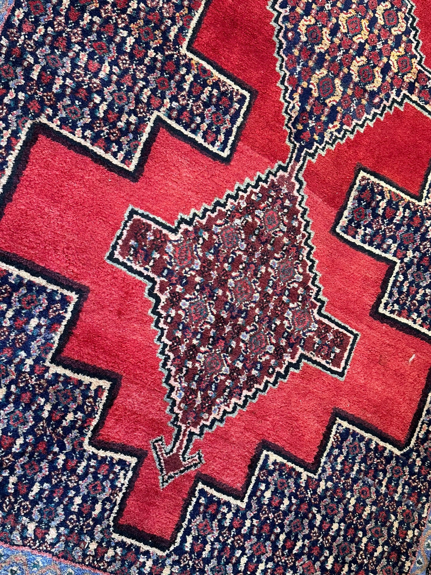 Orientteppich handgeknüpft Senneh Bidjar Läufer 300x90 cm